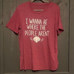 Red Graphic T-Shirt with Quote